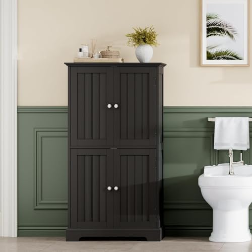 ChooChoo Bathroom Floor Cabinet with Adjustable Shelves