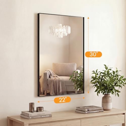 Sweetcrispy Bathroom Mirrors for Over Sink, 22" x 30" Rectangle Wall Mirror