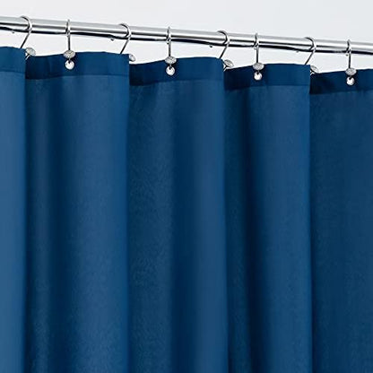 ALYVIA SPRING 72x78 Long Waterproof Fabric Shower Curtain or Liner Navy