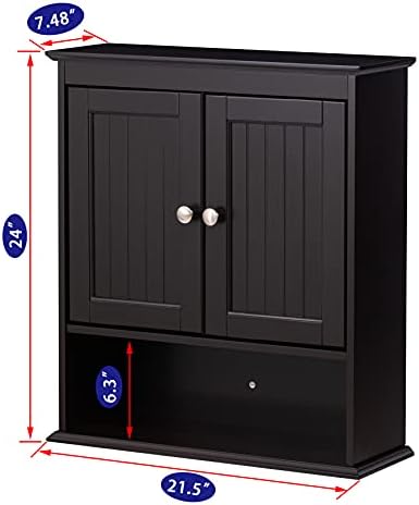 Spirich Bathroom Wall Cabinet Over Toilet, Small Medicine Cabinet Espresso