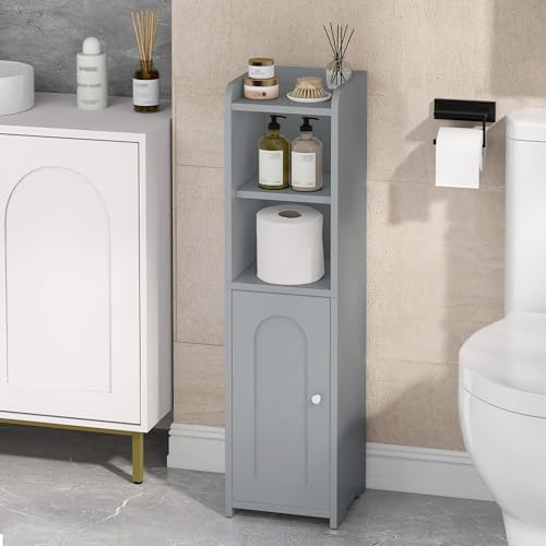 Hzuaneri Bathroom Storage Cabinet, Narrow Toilet Paper Cabinets with Doors