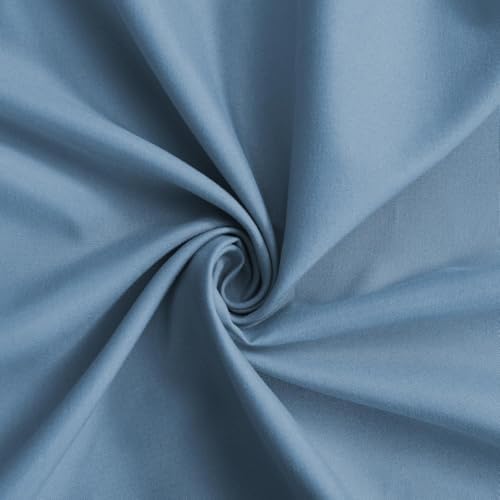 Homechoice Decor Dusty Blue Ruffle Shower Curtain, Vintage Handcrafted Bow Tie Bath Curtain for Master Bathroom, Ruched Microfiber Bathroom Curtain with 12 Buttonholes, 72" W x 72" H (LQ-10)