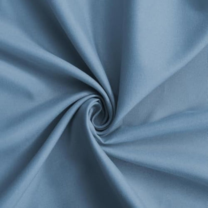 Homechoice Decor Dusty Blue Ruffle Shower Curtain, Vintage Handcrafted Bow Tie Bath Curtain for Master Bathroom, Ruched Microfiber Bathroom Curtain with 12 Buttonholes, 72" W x 72" H (LQ-10)