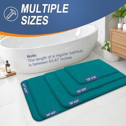 OLANLY Thick Memory Foam Bathroom Rugs 30x20, Absorbent Bath Mat, Deep Lake