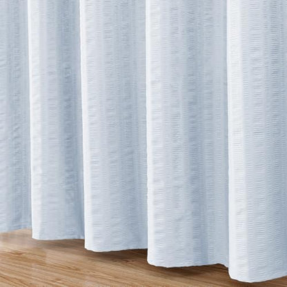 Aiyufeng Light Blue Shower Curtain for Bathroom, Embossed Textured Fabric Shower Curtain for Bathroom - Soft Cloth & Hotel Spa, Machine Washable, 72X72, Glacier Blue