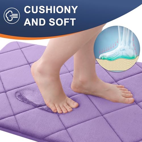 OLANLY Memory Foam Bath Mat 59x20, Ultra Soft and Absorbent Bathroom Rugs