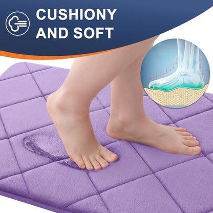 OLANLY Memory Foam Bath Mat 44x24, Ultra Soft and Absorbent Bathroom Rugs