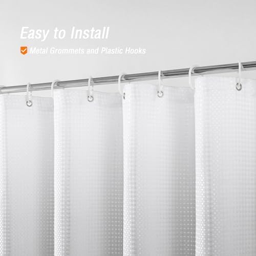 Gibelle Extra Long Grey Ombre Fabric Shower Curtain, 72 x 84