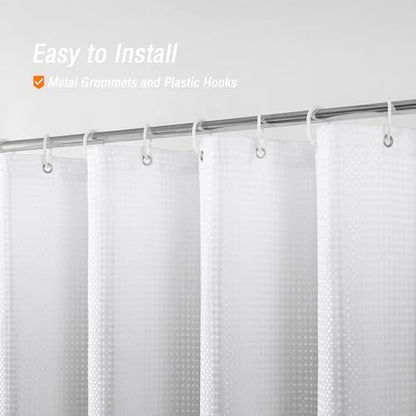 Gibelle Extra Long Grey Ombre Fabric Shower Curtain, 72 x 84