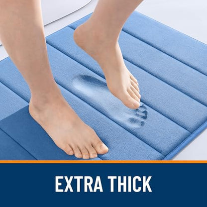 OLANLY Memory Foam Long Bathroom Rugs Runner 44x24, Super Soft Absorbent