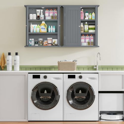 ChooChoo Bathroom Wall Cabinet with 2 Doors, Over The Toilet