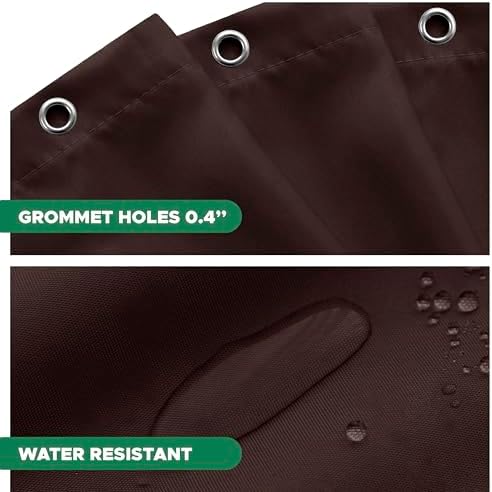 Fabric Shower Curtain Liner 72"W x 84"L-Brown Extra Long Shower Liners