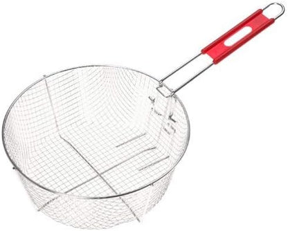 Lodge Silver Deep Fry Basket - Nickel-Plated Steel Deep Fry Basket - 11.5 Inch