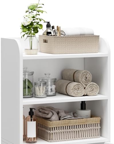 Homhedy Small Bathroom Storage Cabinet, Toilet Paper Storage Cabinet