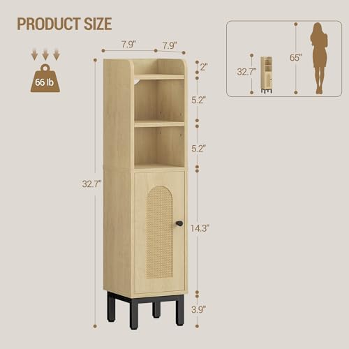 Hzuaneri Bathroom Storage Cabinet, Small Corner Floor Cabinet
