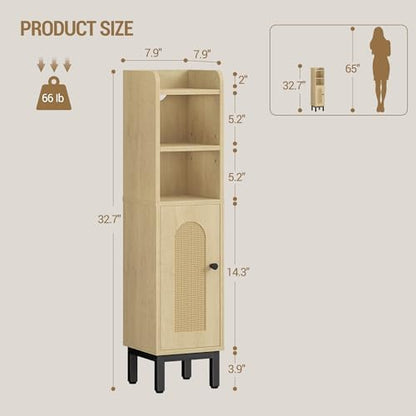 Hzuaneri Bathroom Storage Cabinet, Small Corner Floor Cabinet