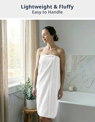 LANE LINEN Bath Towel Set 100% Cotton 18 Piece Soft Absorbent - White
