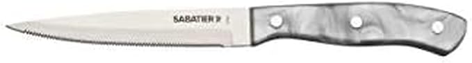Sabatier Triple Riveted Paring Knife, 3.5-Inch, High-Carbon Stainless Steel, Razor-Sharp Kitchen Knife to Cut Fruit, Vegetables and more, Gray