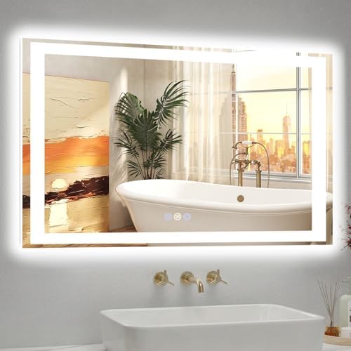 40x30 LED Bathroom Mirror, 6000LM, Separate Front and Back Lights