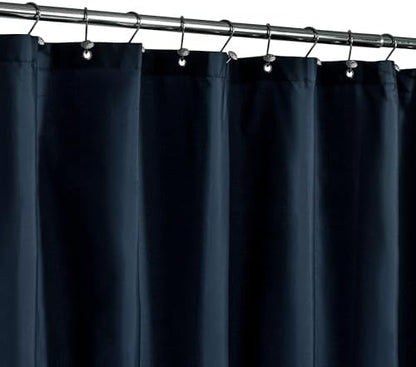 N&Y HOME Fabric Shower Curtain or Liner 36 x 72 Inches Stall Size, Navy
