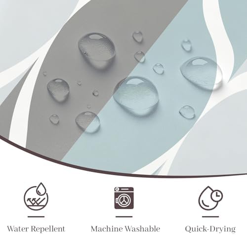 Gelbchu Grey Blend Geometric Shower Curtain for Bathroom, 36x72 Inch