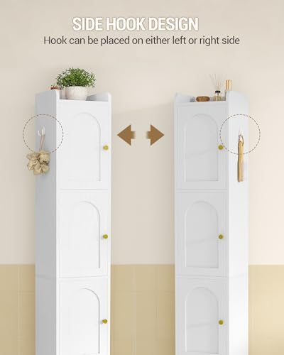 Hzuaneri 70.9" H Bathroom Storage Cabinet, Tall Corner Cabinet with 4 Doors