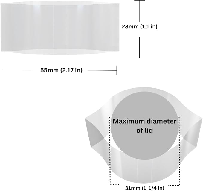 55 x 28 mm Clear Perforated Shrink Band for Large Boston Round, Large Dropper & Syrup Bottles [Cap Diameter: 1 1/4"] Pack of 100