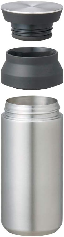 Kinto 20934 Travel Tumbler, 11.8 fl oz (350 ml), Khaki, Double Wall Vacuum Construction, Heat and Cold Retention
