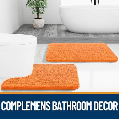 OLANLY Large Bathroom Rugs 44x32, Extra Soft Absorbent Chenille Bath Rugs