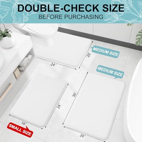 Smiry Memory Foam Bath Mat 40x32, Extra Soft and Absorbent Bathroom Rugs