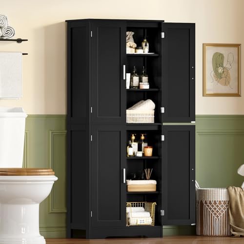 TEENFON Storage Cabinet with Doors & Adjustable Shelf