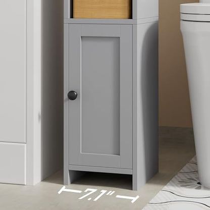 Homhedy Small Bathroom Storage Cabinet, Narrow Toilet Paper Cabinet