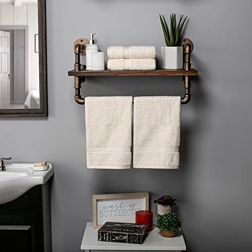 SUPERIOR Egyptian Cotton Plush & Absorbent, Hand Towel Set of 4, Cream