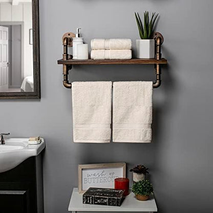 SUPERIOR Egyptian Cotton Plush & Absorbent, Hand Towel Set of 4, Cream