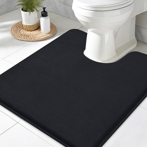 Smiry Memory Foam Toilet Rugs 24x24, Extra Soft Absorbent Bathroom Rugs