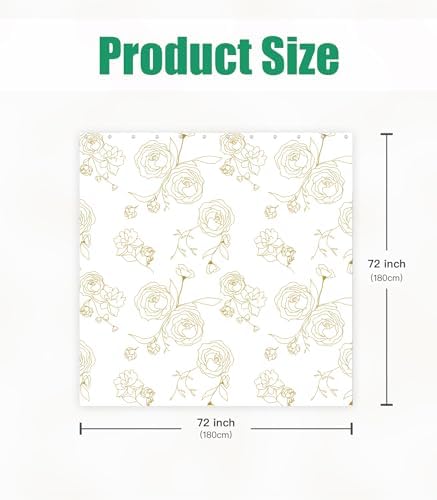 Bathroom Shower Curtain Cute Cortinas para Baño 72 x 72, Rose
