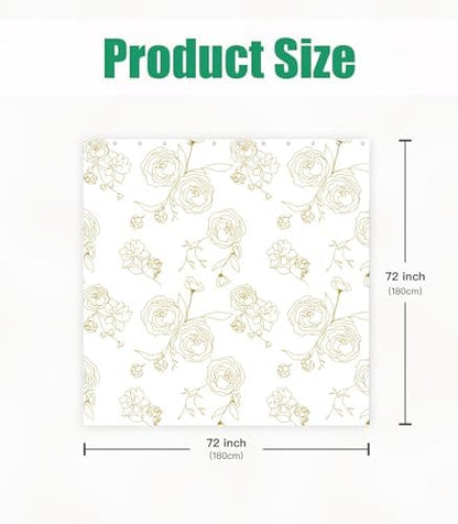 Bathroom Shower Curtain Cute Cortinas para Baño 72 x 72, Rose