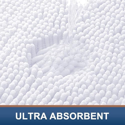 Smiry Toilet Rugs U-Shaped 24x20, Extra Soft Absorbent Contoured Bath Mat