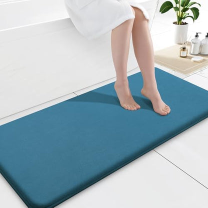 Smiry Memory Foam Bath Mat 47x17, Extra Soft and Absorbent Bathroom Rugs