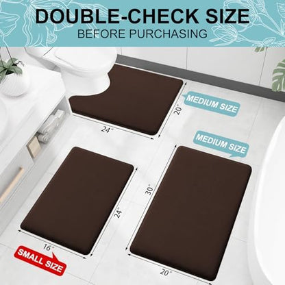 Smiry Memory Foam Bath Mat 70x24, Extra Soft and Absorbent Bathroom Rugs