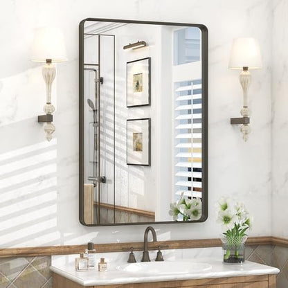 24x36 Inch Bronze Framed Bathroom Mirror
