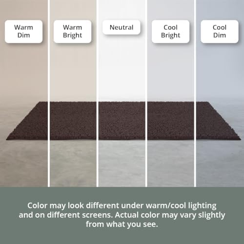 MAYSHINE Round Area Rug Set for Bathroom | Soft Plush Chenille Bath Mat, Water Absorbent Non-Slip Bathroom Rug | Washable Shag Carpet for Shower, Bedroom, or Home Décor | 36"x36" (Round) | Brown