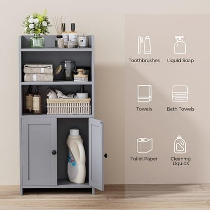 Homhedy Small Bathroom Storage Cabinet, Toilet Paper Storage Cabinet
