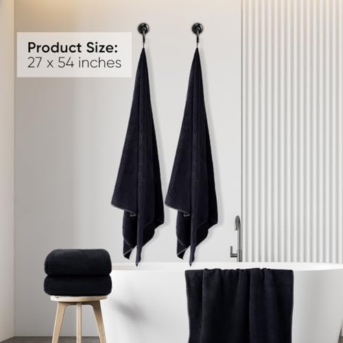HOMEXCEL Bath Towels 2PK, Microfiber Ultra Soft Bathroom Towel, 27x54 in