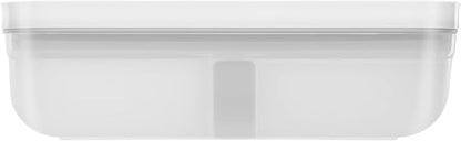 ZWILLING Fresh & Save Plastic Flat Lunch Box, Airtight Container, Meal Prep, BPA-Free, Grey, Semitransparent - Large