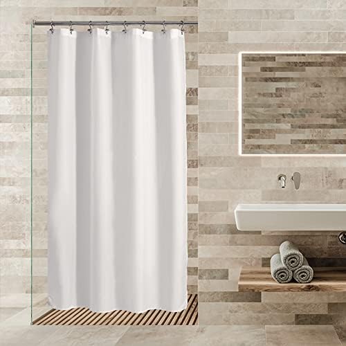 ALYVIA SPRING 48x72 Stall Waterproof Fabric Shower Curtain or Liner White