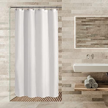 ALYVIA SPRING 48x72 Stall Waterproof Fabric Shower Curtain or Liner White