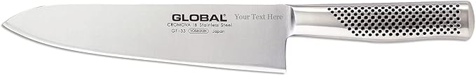 Global GF-33-8 1/4" Heavyweight Chef's Knife - Custom Engraved - Personalized