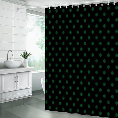 Polka Dot Shower Curtain Bathroom Decor with Hooks,70" Wx84 H