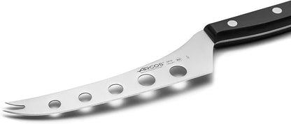 Arcos Cheese Knife 6 Inch Nitrum Stainless Steel and 145 mm blade. 161 gr. Ergonomic Polyoxymethylene POM Handle. Series Universal. Color Black